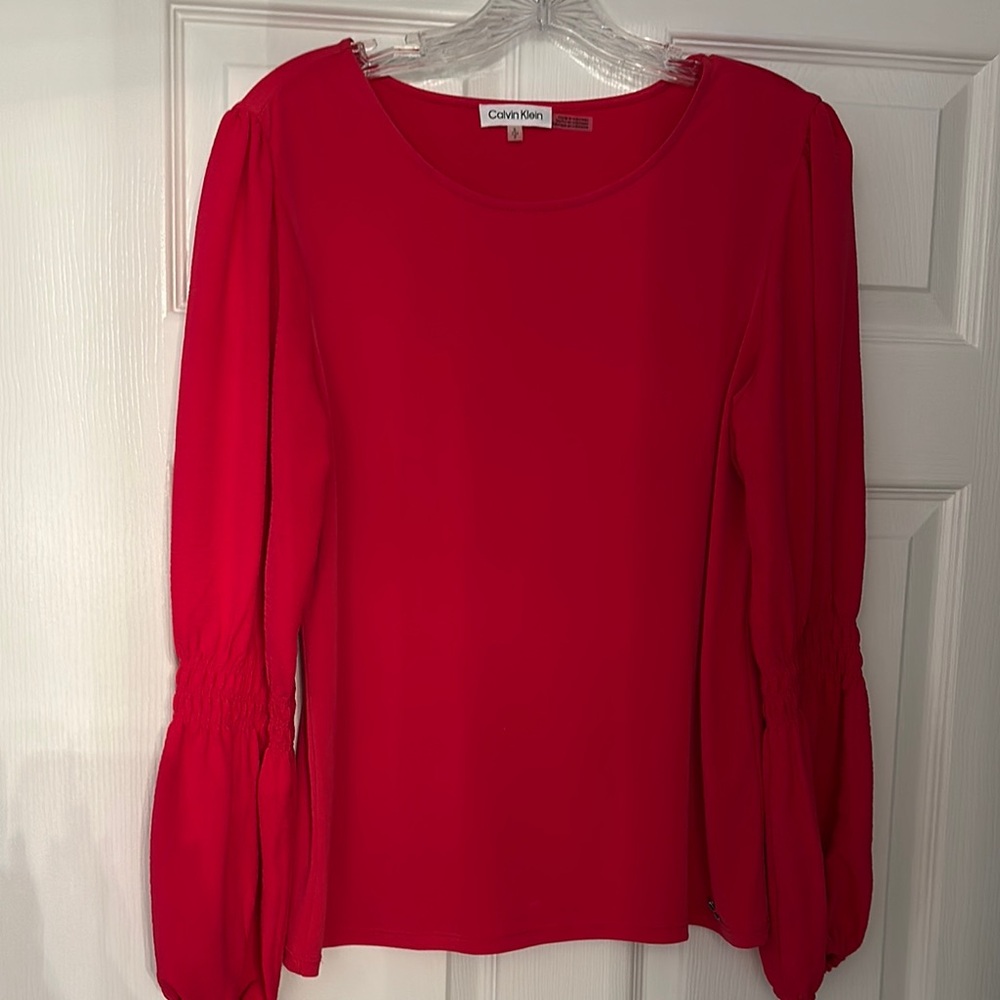 Calvin Klein Women's Pink Long Sleeve Top